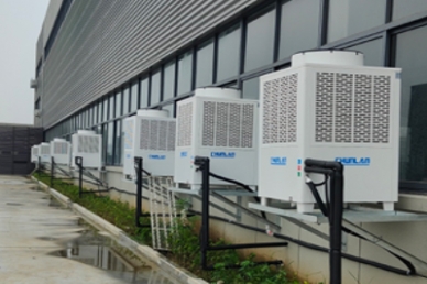 华澄机械蒸发冷省电空调和中英空调的对比？